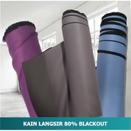 [Ready Stock] Fast Shipping Kain Langsir Tebal Blackout 100% Polyester Plain Color Curtain Fabric Bi