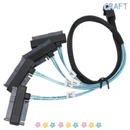 CRAFTML SFF 8643 to 4 SAS 29P Cable, 12Gbps 50cm/1.6ft Mini SAS HDD Cable, durable High Speed SFF 86