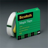 【Ready Stock】∏Scotch tape-Brand 3M #810 magic tape==1/2"x25"(48 Yards) 3/4"x25"(36 Yards) 1/2"x50"(9