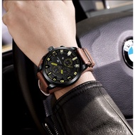 Sporttime amry watch Leather sport racing watch handsome man watch Jam tangan tali lebar Waterproof 