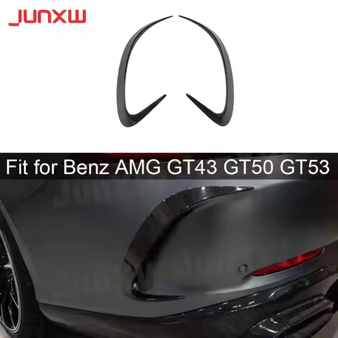 2PCS/SET Dry Carbon Fiber Rear Bumper Trunk Air Vent Trim Splitters For Benz AMG GT43 GT50 GT53 2019