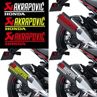 AKRAPOVIC Logo Emblem Reflective Sticker Motorcycle Scooter Motor Bike Accessories Sticker Decor Helmet Body Fender Exhaust Pipe Decal for Honda PCX160 PCX150 PCX125