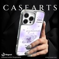 Purple Bow Magnetic AG Frosted Carbon Fiber Patterned Electroplated Case For Iphone 17 Air 16 Plus 1