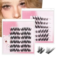 No Glue Self Adhesive Glue Free Cluster Lashes DIY Individual Lashes Natural Make Up