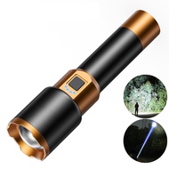 10,000-Lumen M80 Zoom Flashlight SD5225, 5 Modes, Type-C Fast Charge, Waterproof, for Camping, Hikin