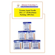 TERUMO AGANI NEEDLE 25G x 1" (0.50x25mm)(Single Use) : PACKING : 100'S/BOX