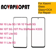 Novaphopat For Xiaomi MI 11 Lite 5G Front Outer Glass Lens Touch Screen Panel For Mi 10T Pro 5G 10 L