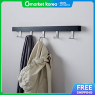 IKEA | Ikea Sushig Wall-Mounted Hook Black 60X4X8Cm Clothes Hanger Wardrobe