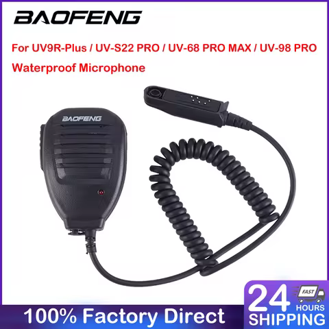 New Baofeng Radio Waterproof Speaker Mic Microphone PTT for Portable Two Way Radio Walkie Talkie UV-