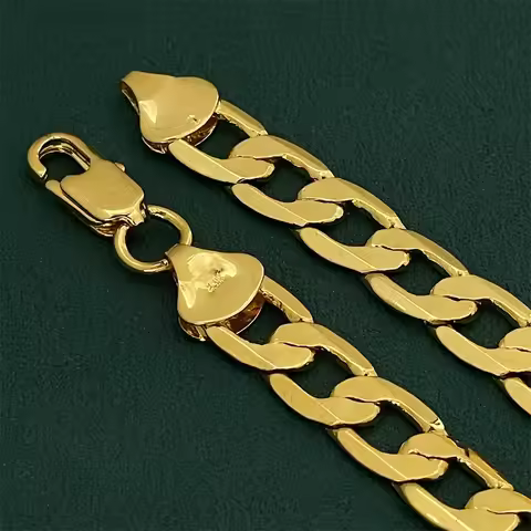 Luxury 24K 9999 Pure Gold real gold Women's mens's Necklace Men's 3:1 Cuba Necklace