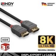 Lindy Dp 1.4 8K 60Hz 4K 144Hz Hdr, Anthra Displayport Cable