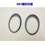 Suitable for Porsche Carrera 911 997 Carbon Fiber Light Frame 996 991 Light Eyebrow Headlight Decora