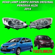 Fastlink Perodua Alza Head Lamp Lampu Kereta Headlamp Front Lamp 2014 Lampu Depan Besar Original 100% New High Quality