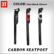 3T 3K gloss Full Carbon Fiber+Alloy Cover Seatpost Mountain/road Bike Seatpost bike Accessories350/4