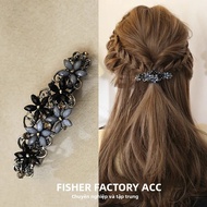 Hàn Quốc Hoa Pha Lê Mùa Xuân Kẹp Tóc Thanh Lịch Đá Đuôi Ngựa Barrette Nữ Phụ Kiện Tóc Thời Trang Họa