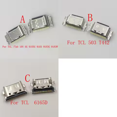 10-50Pcs USB Charger Charging Dock Port Contact Type C Connector Plug For TCL Tab 10S 5G 9183G 9183