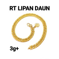 Wing Sing Gelang Rantai Tangan Lipan Pasir Gajah Kosong Fesyen Bajet Emas 916 Gold Centi Bracelet