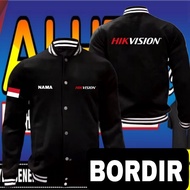 Hikvision embroidered jacket, Hikvision jacket, Hikvision baseball jacket, Hikvision varsity jacket,