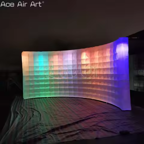 Beautiful Designed Curved Inflatable Photo Wall Backdrop DJ Booth Trade Show Background For Parties 