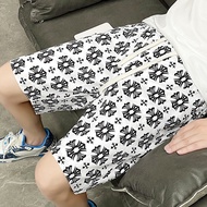 AP Store Men's Fashion Shorts Graphic Print Casual Elastic Waist Free Size 3 Colors White Green Blac