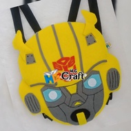Bumblebee Flannel Transformer Character Bag