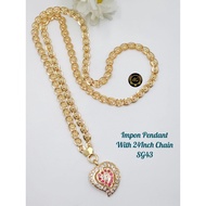 Indian gold plated dollar with chain