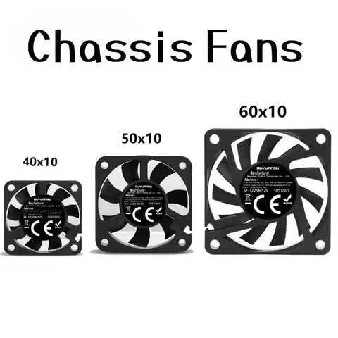 5V 2-Pin 40x40x10mm 50x50x10mm 60x60x10mm PC Computer CPU System Heatsink Brushless Cooling Fan Sile