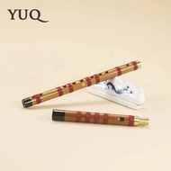YUQUE ขลุ่ยไม้ไผ่มือใหม่ลายไม้โอคาริน่า C D E F G คีย์ Dizi จีน Transversal Flauta Xiao