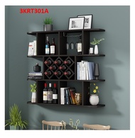 Kệ rượu treo tường kệ treo tường trang trí phòng khách bằng gỗ KRT301A