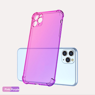 HOHO🔥เคสใช้สำหรับไอโฟน เคสใสรุ้ง ใช้สำหรับ iPhone 6 7 8 Plus + X XR XS Max 11 12 13 14 Pro Max 12 13 Mini 14 Plus SE 2 3TPU Case เคสใสไอโฟน สายรุ้งไล่โทนสีนิ่ม เคสไอโฟน  เคสใสสีรุ้งใช้สำหรับไอโฟน