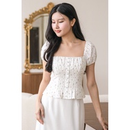 Dear Lyla Clover Padded Pintuck Top (Rose Garden)