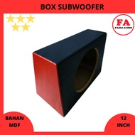 Box Subwoofer Audio Mobil 12 Inch Universal Bahan MDF