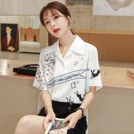 Womens short sleeved 2023 new summer clothing niche shirt