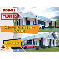 PELAN RUMAH TERKINI -KOD-S1(ORIGINAL) ( 2228 KPS- 46' X 64') SEMI-D -3 BED AND 2 BETH