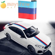 MAYSHOW  Car Hood Stickers, Blue,Red 3Color M-Colored Stripe Decal Sticker, Auto Body Accessories 118x5.9inch Side Mirror Stickers for BMW Decorations