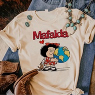 Mafalda t shirt women Japanese anime funny top female graphic anime clothes