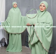 MUKENA MALAYSIA Mukena Dewasa 3 In 1 Traveling Katun Premium