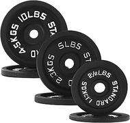 Fitvids Cast Iron 1-Inch Standard Weight Plate for Strength Training & Weightlifting Home Gym, Multi
