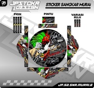 Stiker Sangkar Burung Murai Sticker Dekal Ebod Radja BnR Decal Kandang MURAI BATU WAYANG JP.S2 04