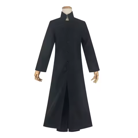 Costom Made Matrix Cosplay Costume Neo Black Men Women Long Trench Coat Jacket Uniform Halloween Par