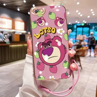 HP Casing For OPPO A71 A71K Case Cartoon Bear Pattern Casing HP Casing Layered Strap Casing Silicone