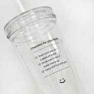 Vottle "Checklist for your body" Tumbler - 2 pattern are available - 500ml- # Checklist Picture Color