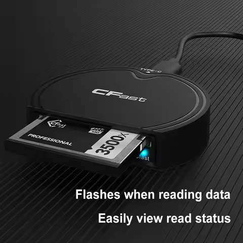 2 in 1 CFast 2.0/SD Card Reader Adapter 10Gbps High-speed Transmission USB3.2 Gen2 Card Reader Porta