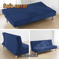 READY STOCK Expandable Foldable Solid Color Armless Sofa Cover Stretch Sofa Bed Protector PI8V