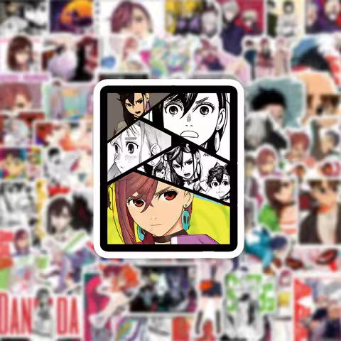 60PCS Cool Okarun Dandadan Stickers Momo Ayase Anime Sticker Skateboard Guitar Motorcycle Laptop Fun