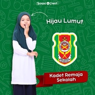 TUDUNGSICOMEL Awning Scuba Hijau Lumut Kadet Remaja Sekolah KRS tudung sarung