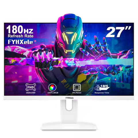 FYHXele 27 inch 180Hz IPS Gaming Monitor 1Ms Fast Response Speed 1920 * 1080 HDMI DP Ultrawide PC Su