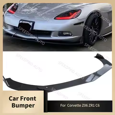 For Corvette Z06 ZR1 C6 Car Front Bumper Lip Auto Diffuser Splitters Cover Spoiler Body Kit Exterior