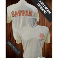 Produk Keren KAOS SATPAM CREAM/KAOS SECURITY CREAM/KAOS SATPAM TERBARU