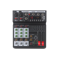 BOMGE Professional 4-Channel Audio Mixer 16 DSP EQ ฟังก์ชั่น Bluetooth 48V แบบสแตนด์อโลน สตูดิโอ DJ Stage Party